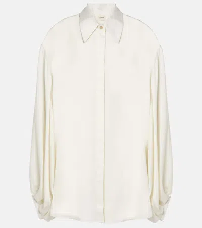 Khaite Bam Chiffon Shirt In Neutro