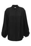 Khaite Bam Balloon-sleeve Oversized Button-down Top