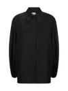 Khaite Round Collar And Long-sleeved T-shirt In Black