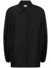 Khaite Round Collar And Long-sleeved T-shirt In Black