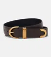 Khaite Bambi Leather Belt In Braun