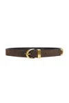 Khaite Bambi Skinny Belt In Ebano
