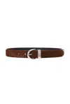Khaite Bambi Skinny Belt In Rust