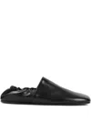 Khaite Refined Black Goat Leather Ballerinas In Black