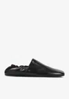 Khaite Refined Black Goat Leather Ballerinas In Black