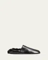 Khaite Refined Black Goat Leather Ballerinas In Black