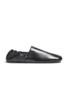 Khaite Banks Leather Flats In Black