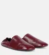 Khaite Banks Leather Slip-on Shoes In Burgundy