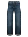 Khaite Barrel Leg Jeans In Blue