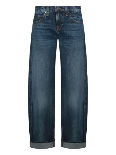 Khaite Barrel Leg Jeans In Blue