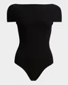 Khaite Basile Jersey Bodysuit In Black