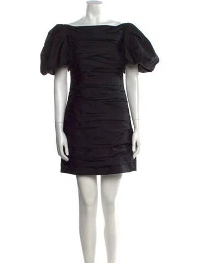 Pre-owned Khaite Bateau Neckline Mini Dress In Black