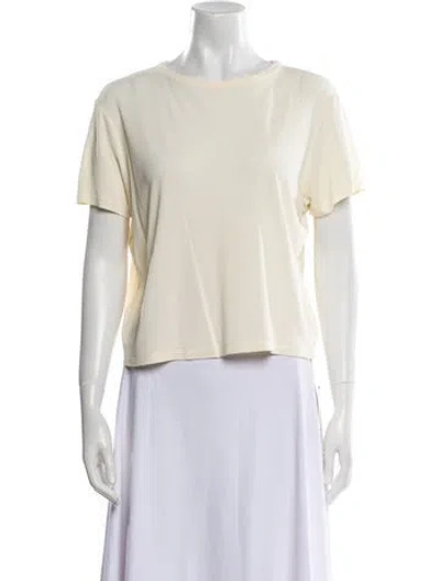 Pre-owned Khaite Bateau Neckline Short Sleeve T-shirt In Neutral