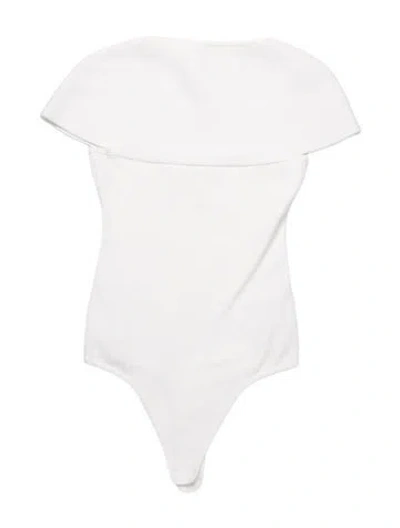 Pre-owned Khaite Bateau Neckline Sleeveless Bodysuit In White