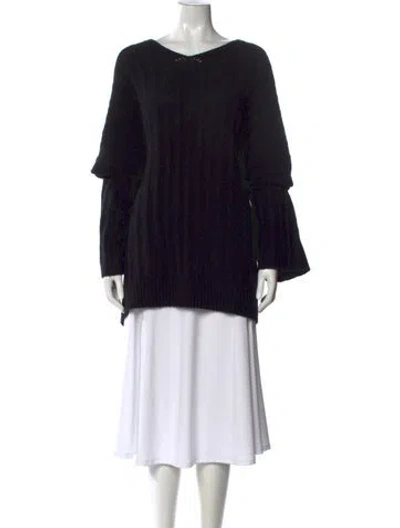 Pre-owned Khaite Bateau Neckline Sweater In Black