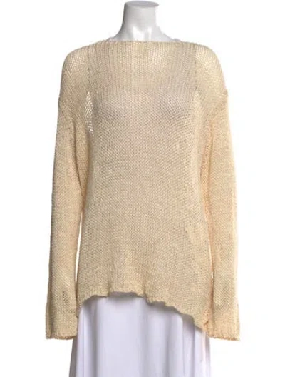 Pre-owned Khaite Bateau Neckline Sweater W/ Tags In Neutrals