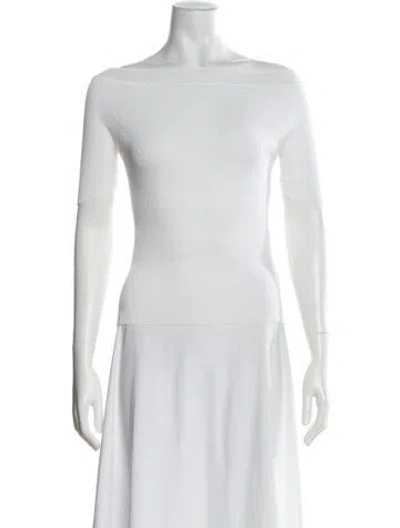 Pre-owned Khaite Bateau Neckline Sweater W/ Tags In White