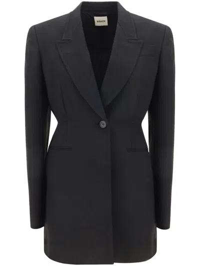 Khaite Beckett Woven Blazer Black In Schwarz