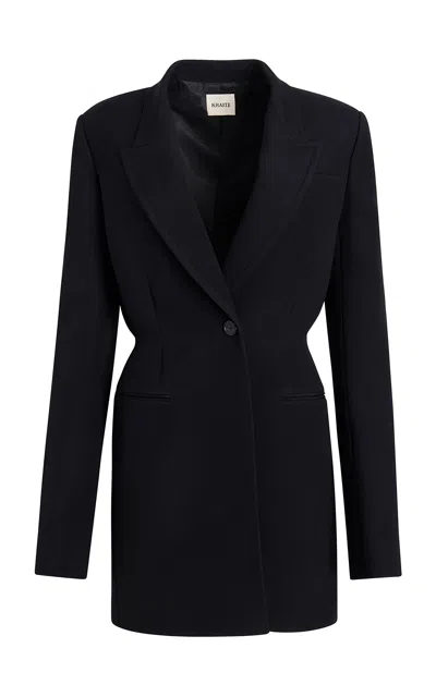 Khaite Beckett Long Suiting Blazer In Black