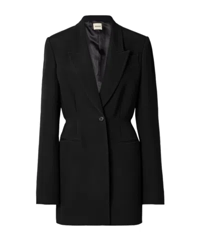 Khaite Beckett Single Breasted Jacket In Black