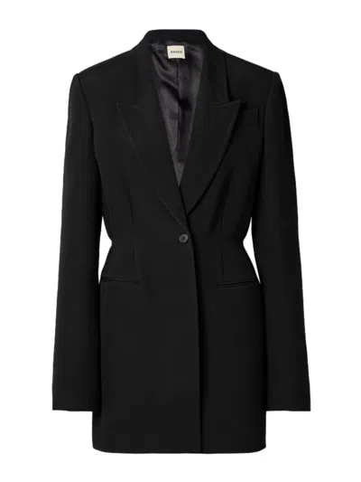Khaite Beckett Woven Blazer In Schwarz