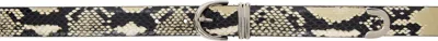 Khaite Beige & Black Bambi Belt In 121 Natural