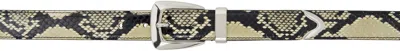 Khaite Beige & Black Benny Belt In 121 Natural