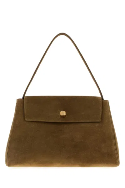 Khaite Beige Audrey Shoulder Bag In Sand