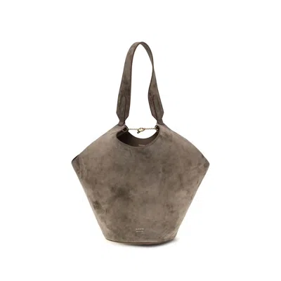 Khaite Beige Calf Leather Bos Taurus Shoulder Bag