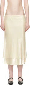 Khaite Beige Monina Midi Skirt