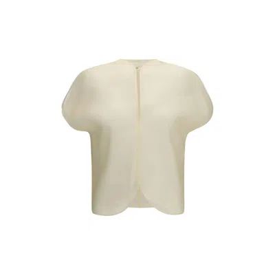 Khaite Briar Silk-organza Blouse In Neutral