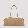 Khaite Simona Suede Shoulder Bag In Beige