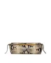 Khaite Snake-effect Leather Clutch Bag In Animal Print