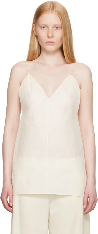 Khaite Talsie Silk Blend Camisole Top In White