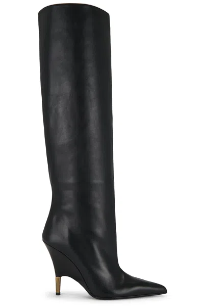 Khaite Bella Knee High Boot In Black