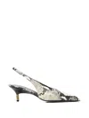 Khaite Bella Python-embossed Leather Pump In Black