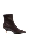 Khaite Bella 55 Leather Ankle Boots In Multi