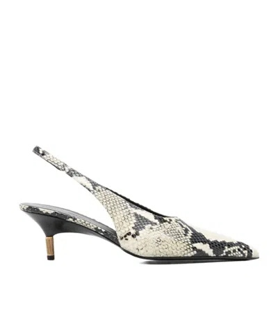 KHAITE BELLA PYTHON-EMBOSSED LEATHER PUMP