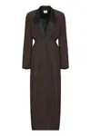 Khaite Bellow Coat In Brown