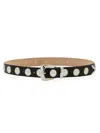 Khaite Benny Belt Whit Silver Stud Bucke