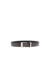 Khaite Leather Square-buckle Belt In Brown