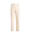 Khaite Belt-loop Casual Pants In Cream