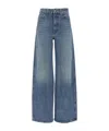 Khaite Belt Loop Denim Trousers In Blue