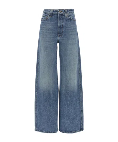 Khaite Belt Loop Denim Trousers In Blue