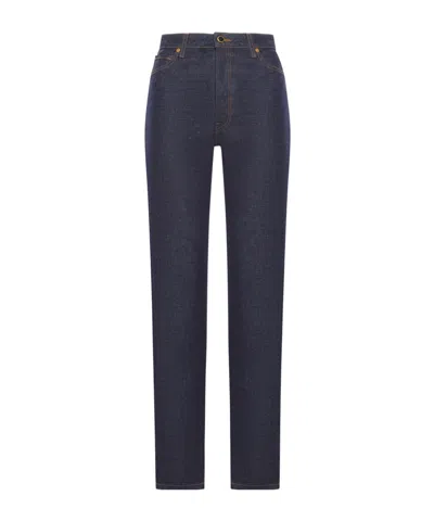 Khaite Benson Cotton Jeans In Blue