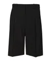 Khaite Auggie Virgin-wool Shorts In Black