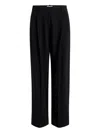 Khaite Belt-loops Pleated Trousers In Black