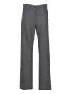 Khaite Belt-loops Trousers In Gray