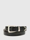 Khaite Black Calf Leather Bos Taurus Regular Belt In Black