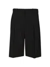 Khaite Auggie Virgin-wool Shorts In Black